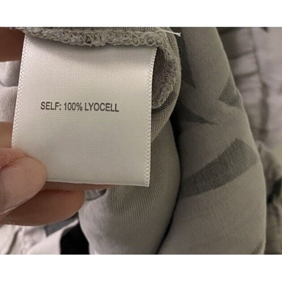 Jane & Delancey 100% Lyocell Tropical Leaf Print Beachy High Waist Shorts M Gray - Picture 5 of 9